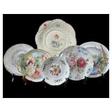 6 PC LOT DECORATIVE PORCELAIN PLATES