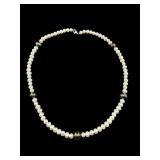 DESIGNER HAND STRUNG 925 CULTURED PEARL NECKLACE;