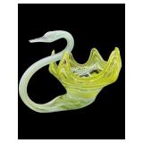 MCM ART GLASS SWAN BOWL