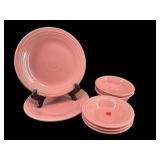 7 PCS OF LIGHT PINK FIESTA CHINA