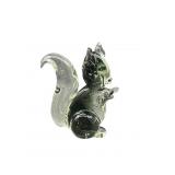 LARGE SMOKEY GREY ART GLASS FIGURE