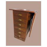 WALNUT 6 DRAWER DROPSIDE WORK TABLE