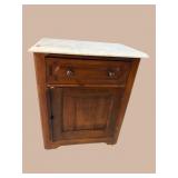 WALNUT VICTORIAN HALF WASHSTAND