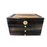 LARGE PAINT DECORATED HUMIDOR