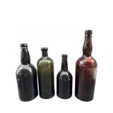 4 PC LOT ANTIQUE BOTTLES