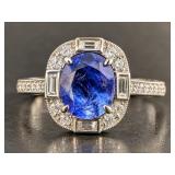 PLATINUM 2.62 CT. NATURAL SRI LANKAN SAPPHIRE &