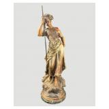 WHITE METAL EXTRA LARGE PARH. MOREAU SCULPTURE