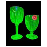 2 PC LOT OF HOCKING GLASS COLONIAL PATTERN