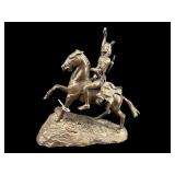 BRONZE FRANKLIN MINT FREDERIC REMINGTON THE SCOUT