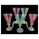 5 PC LOT MODERN DESIGN STEMWARE