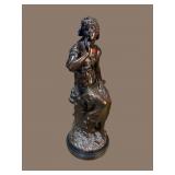 COMPOSITE TALL FIGURE ON MARBLE BASE