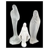 3 PC LOT GLASS/RESIN MADONNA FIGURINES