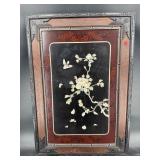 ANTIQUE MOTHER OF PEARL EBONIZED ORIENTAL WALL