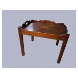MAHOGANY INLAID GALLERY TOP TABLE
