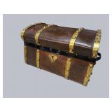 BRASS STRAPPED STAGECOACH TRUNK