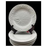 SET OF 8 WEDGWOOD LEAF PORCELAIN PLATES