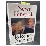 SIGNED NEWT GINGRICH FIRST EDITION 