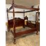 MODERN CARVED MAHOGANY CHIPPENDALE TESTER BED;