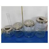 4 PIECE MASON CANISTER SET
