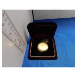 BULOVA POCKET WATCH WITH FOB CHAIN WORKING