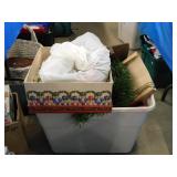 TOTE OF CHRISTMAS DECORATIONS