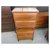MCM VINTAGE NIGHTSTANDS WITH 2 DRAWERS   22 X14X22