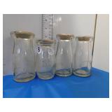4 - 1/2 PINT BOTTLES - FARMERS, TORONTO DAIRY MENS