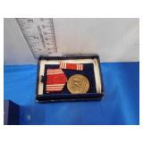 VINTAGE BRONZE ARMY GOOD CONDUCT METAL