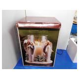 CHRISTMAS ANGELS HURRICANE CANDLE HOLDER