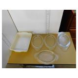 PYREX BAKING DISH, 4 SMALL LIDS