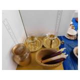 LOT - CANDLES, TEA LIGHT CANDLE HOLDERS, VASE