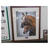FRAMED PRINT HORSES - SHESABELLE DUDE, BAILEY ,