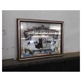FRAMED ADVERTISING MIRROR - 'BLACK AND WHITE