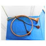 BRASS AND COPPER HUNTING HORN