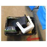 TOTE - STOOL, DESK ORGANIZING TRAYS, COILED HOSE,