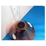 CRANBERRY STAIN ETCHED FLORAL SHADE