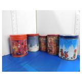 5 COLLECTOR TINS - CHRISTMAS SCENES