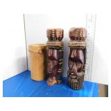 2 WOOD CARVINGS