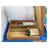 PORTABLE EASEL AND CANVASES, PAINT