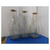 3 MILK BOTTLES - CORNWALL'S, OTTAWA MILK BOTTLE,