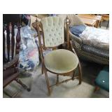 PARLOUR CHAIR WITH UPHOLSTERED BACK AND SEAT
