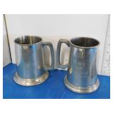 2 BEER TANKARDS