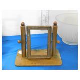 BRONZE PICTURE FRAME, LAMP SHADE, CORK SCREW