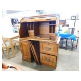 ROLL TOP DESK AND FILING CABINET