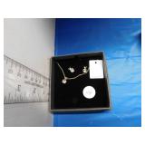 SWAROVSKI NECKLACE AND EARRING SET (PIERCED)