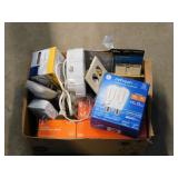 BOX LOT - LIGHT BULBS, TIMER