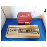 2 GAMES - BACKGAMON CHECKERS,  RUKSHUK