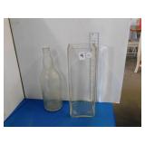 VASE 3.5 X 3.5 X 11',  COLLECTOR BOTTLE