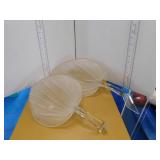 2  GLASS LEAF SHAPED DISHES