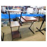 COMPUTER TABLE WITH SIDE SHELVES